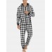 Mens Plaid Zipper Front Kangaroo Pocket Hooded One Piece Jumpsuit Home Warm Sleepwear Mens Plaid Zipper Front Kangaroo Pocket Hooded One Piece Jumpsuit Home Warm Sleepwear