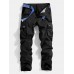 Mens Solid Color Multi Pocket Zipper Fly Mid Waist Casual Pants Mens Solid Color Multi Pocket Zipper Fly Mid Waist Casual Pants