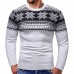 Men’s Christmas Snowflake Printing Patchwork Long Sleeve Crew Neck Casual Sweaters Men’s Christmas Snowflake Printing Patchwork Long Sleeve Crew Neck Casual Sweaters
