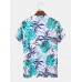 Mens All Over Plants Leaf Print Holiday Short Sleeve T Shirts Mens All Over Plants Leaf Print Holiday Short Sleeve T Shirts