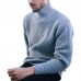 Mens Cotton Loose High Collar Warm Long Woolen Sleeve Casual Pullover Sweaters Mens Cotton Loose High Collar Warm Long Woolen Sleeve Casual Pullover Sweaters