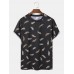 Mens All Over Leaf Printed Holiday Short Sleeve T Shirts Mens All Over Leaf Printed Holiday Short Sleeve T Shirts