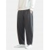 Mens Solid Color Cotton Linen Loose Casual Simple Wide Leg Pants Mens Solid Color Cotton Linen Loose Casual Simple Wide Leg Pants