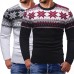 Men’s Christmas Snowflake Printing Patchwork Long Sleeve Crew Neck Casual Sweaters Men’s Christmas Snowflake Printing Patchwork Long Sleeve Crew Neck Casual Sweaters