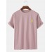Mens Weather Symbol Embroidered Round Neck Casual Short Sleeve T Shirts Mens Weather Symbol Embroidered Round Neck Casual Short Sleeve T Shirts