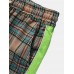 Mens Plaid Cotton Side Patchwork Drawstring Elastic Waist Jogger Pants With Pocket Mens Plaid Cotton Side Patchwork Drawstring Elastic Waist Jogger Pants With Pocket