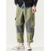 Mens Patchwork Zipper Fly Casual Cotton Cargo Pants With Pocket Mens Patchwork Zipper Fly Casual Cotton Cargo Pants With Pocket