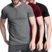 Men T shirts V Neck Casual Short Sleeve Slim Fitted Blouse Short Sleeve with Buttons Outdoor Hiking Men T shirts V Neck Casual Short Sleeve Slim Fitted Blouse Short Sleeve with Buttons Outdoor Hiking
